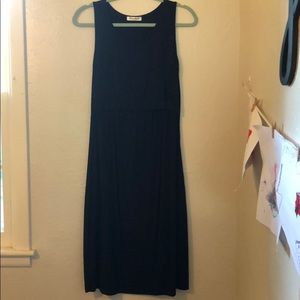 Simple black nursing dress